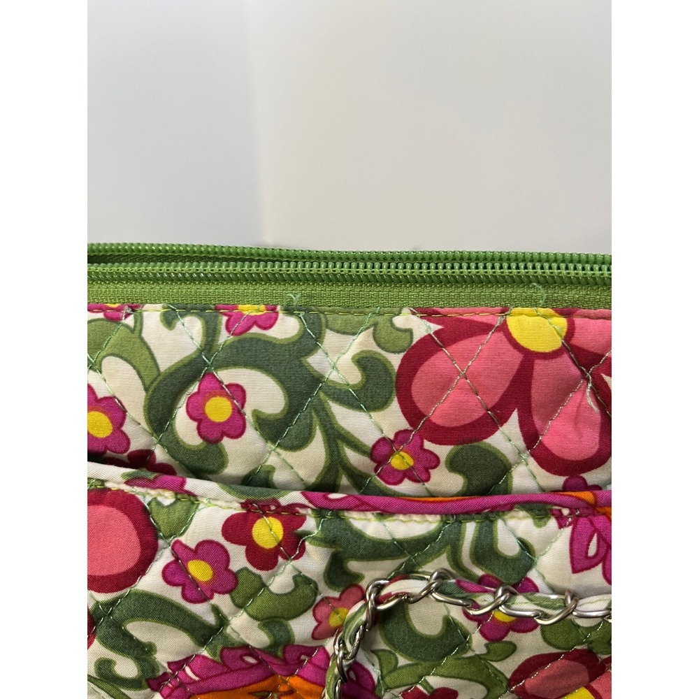 Quilted Floral Paisley Crossbody Bag Pink Green Chain Strap Shoulder Bag - Picture 11 of 11